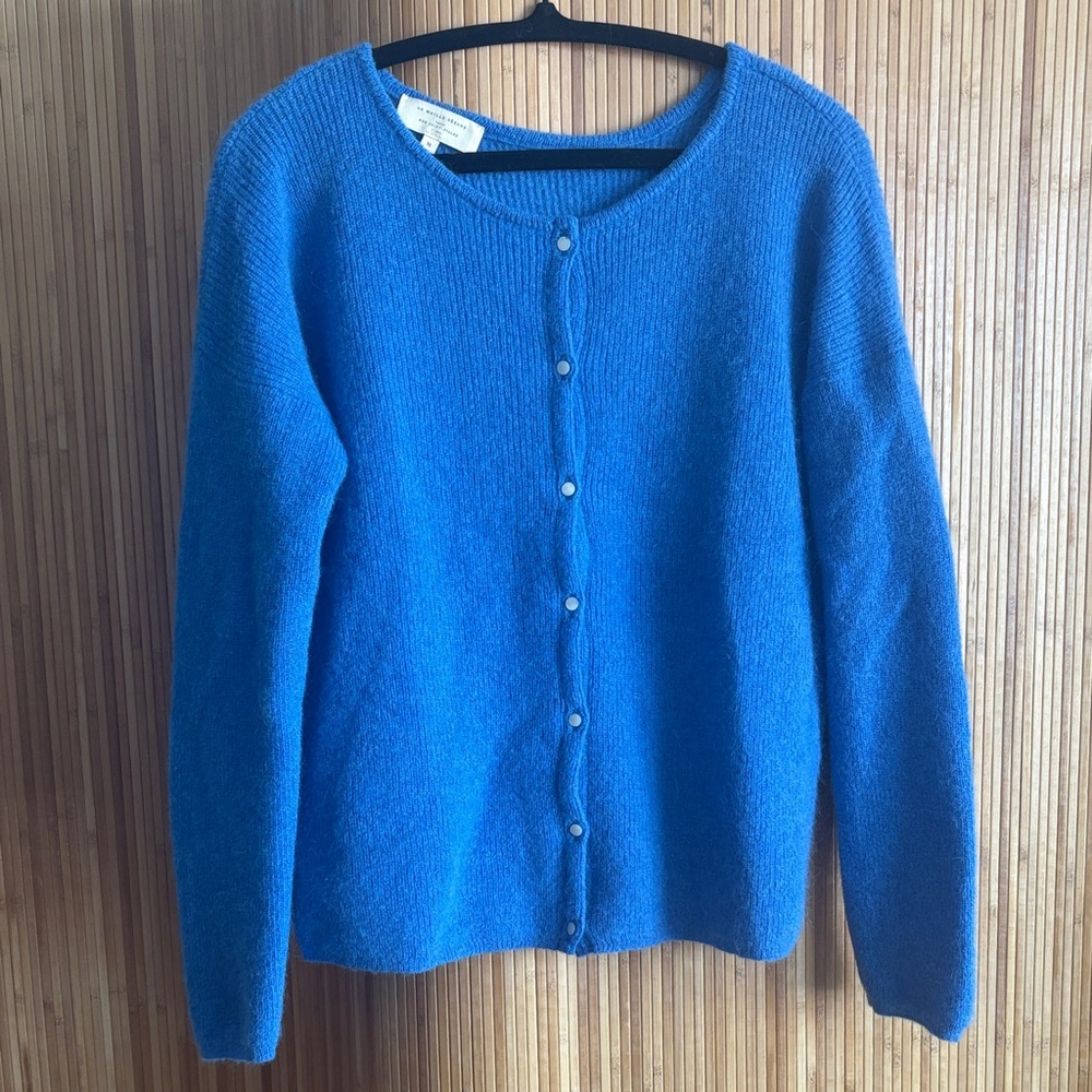 Sezane gaspard cardigan in azure blue